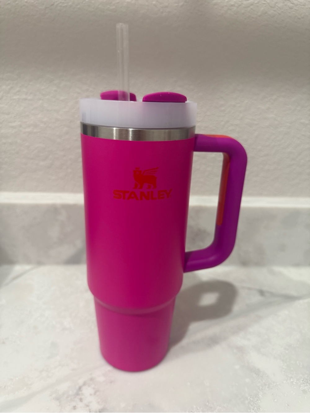 Stanley Hot Pink Insulated Tumbler with Handle